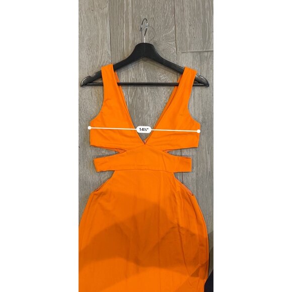 Ramy Brook Cara Cutout Column Gown Orange maxi dress size 6 - Picture 10 of 11